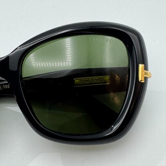 Tom Ford Sunglasses Icon TF1279 01N Black Butterfly Frame Green Lens 55mm New main image 4